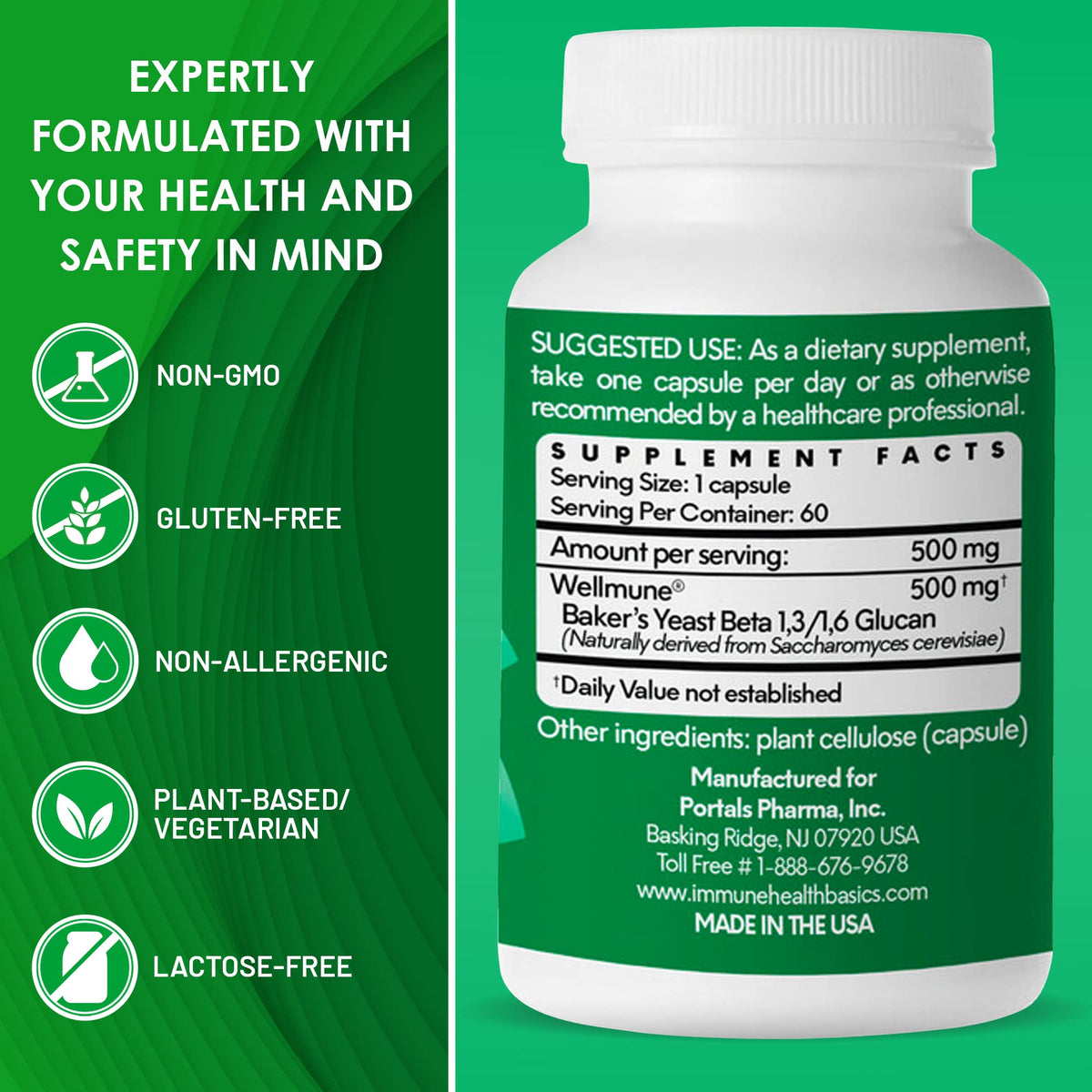 daily wellness Health Basics 500 mg sur une table en bois