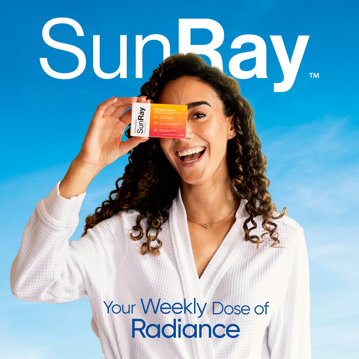 daily wellness Sunray® complément alimentaire en vitamine D avec vue d'ensemble de la boîte
