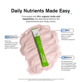daily wellness support en poudre dans un verre avec de l'eau