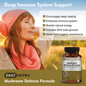 DailyNutra Champignon Défense 1200mg 90 capsules arrière