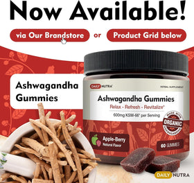 DailyNutra KSM-66 Ashwagandha 600mg capsules in a hand