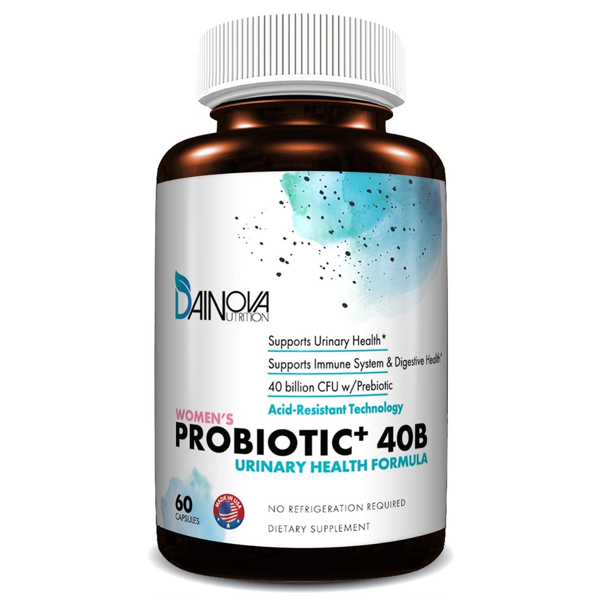 Dainova Nutrition Probiotiques pour Femmes 60 capsules vue de face