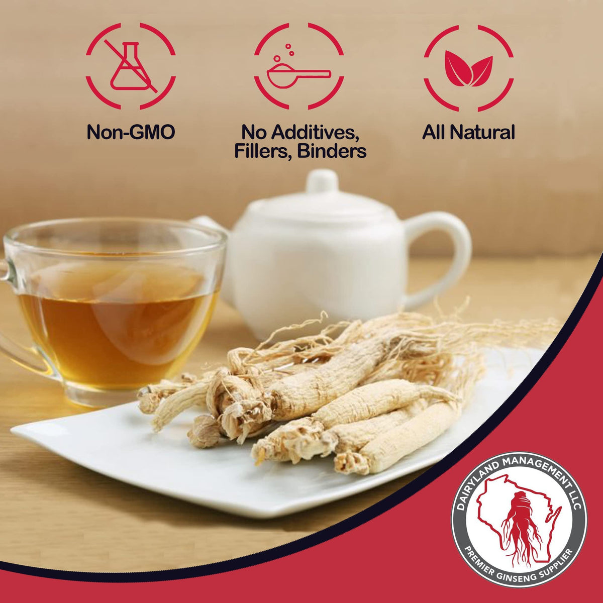 Dairyland Ginseng Tea Bags arrière de la boîte