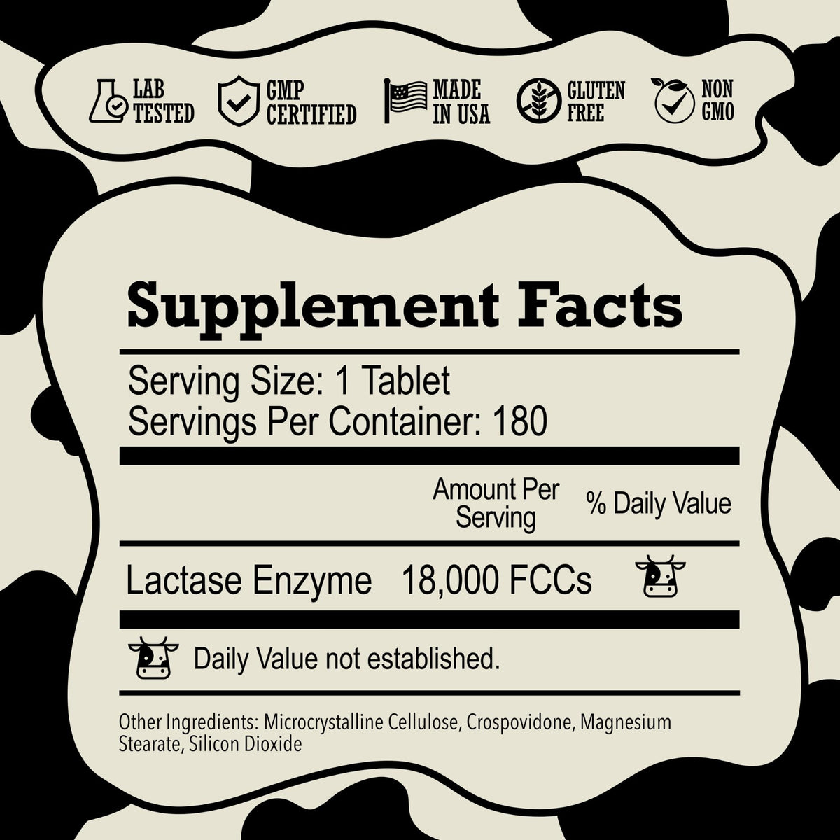 DairyPill Enzymes Lactase près de produits laitiers