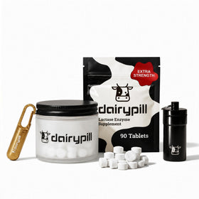 DairyPill Kit Débutant Lactase 90 comprimés avec porte-pills