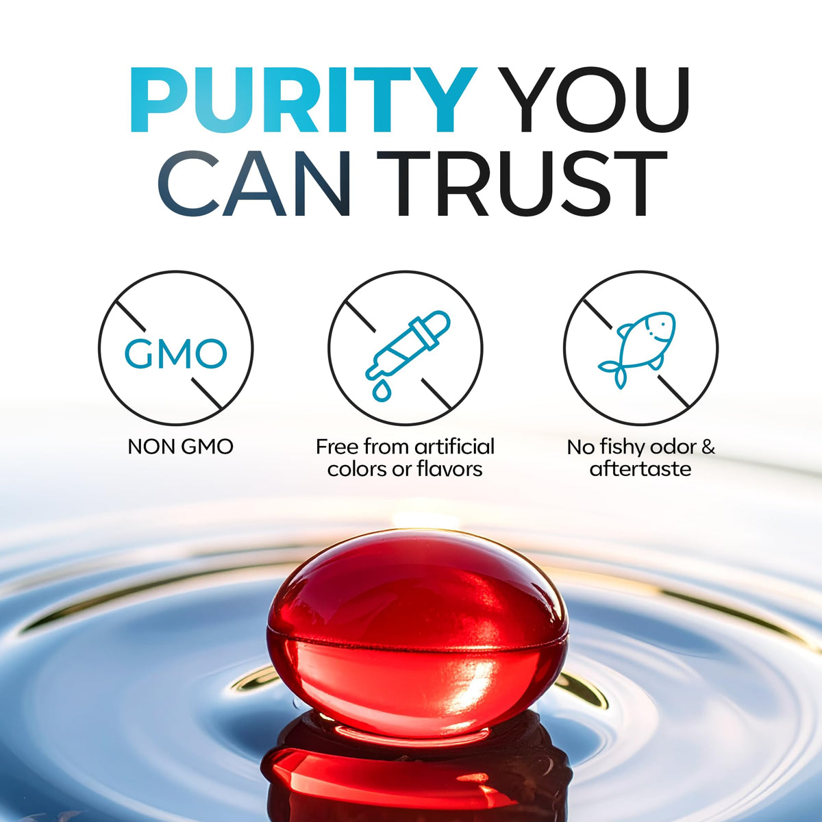 Daiwa Huile de Krill 1000mg capsules dans un verre