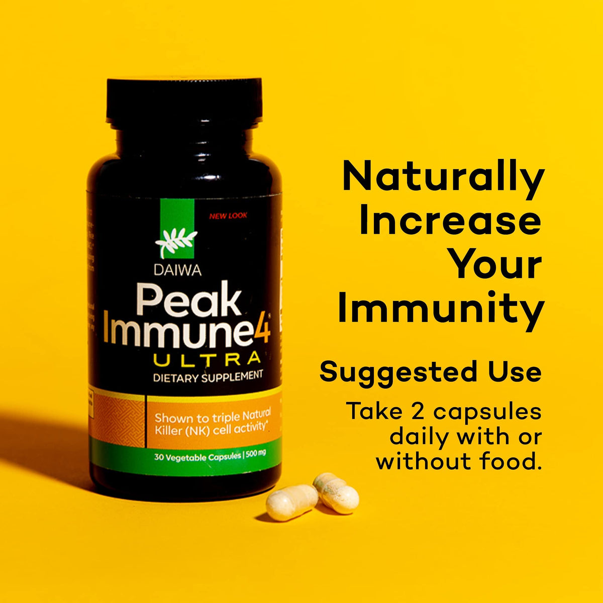 Daiwa PeakImmune4 étiquette avec informations nutritionnelles
