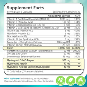 Dalnara Biotine Collagène Kératine 120 capsules près de produits de beauté