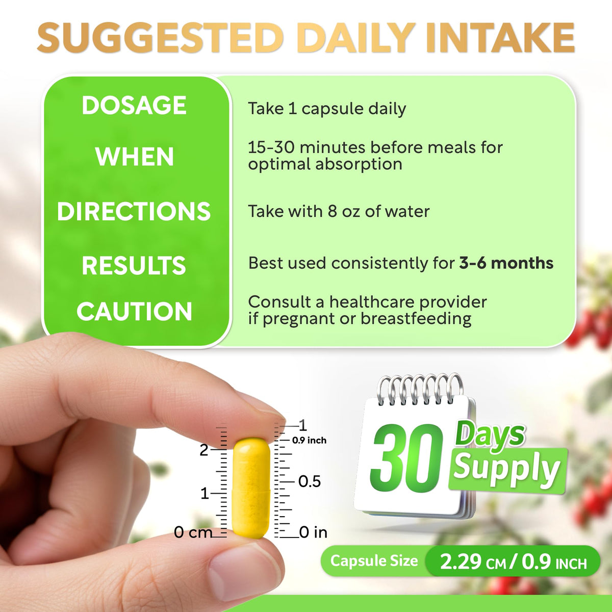 Dalnara Dihydroberberine lifestyle scene with healthy food