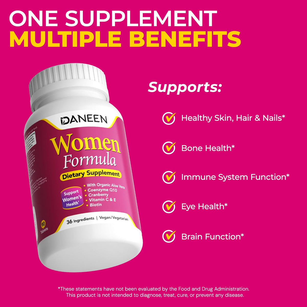 DANEEN Multivitamines Femmes 90 comprimés côté