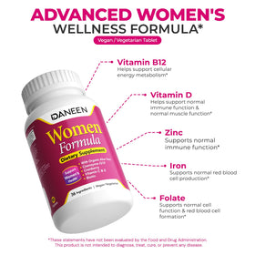 DANEEN Multivitamines Femmes tableau des nutriments