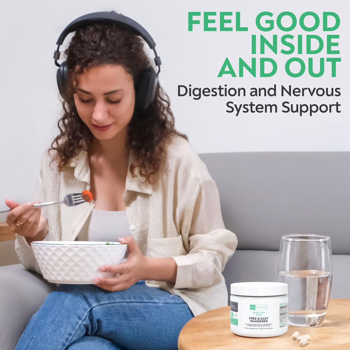 DAO Labs Free & Easy Wanderer capsules, ouverte avec quelques capsules visibles