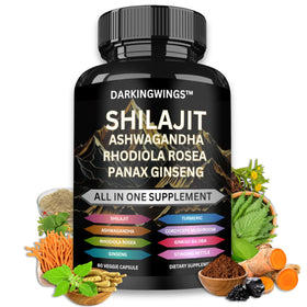 Darkingwings 8-en-1 Shilajit 9000mg complément alimentaire en capsules