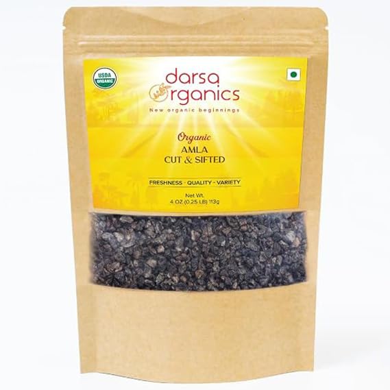 Darsa Organics Amla Séché 118g, sachet refermable avant