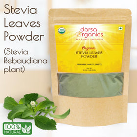 Darsa Organics Poudre de Stevia Pure 472g dans un café