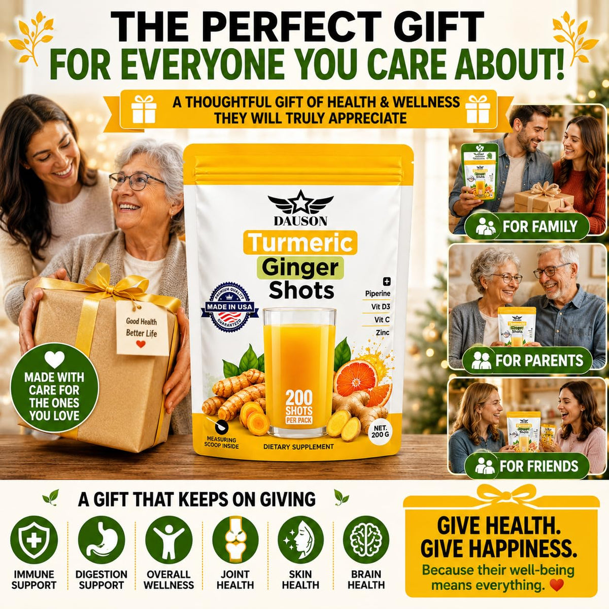 DAUSON Shots de Curcuma et Gingembre, utilisation dans un smoothie