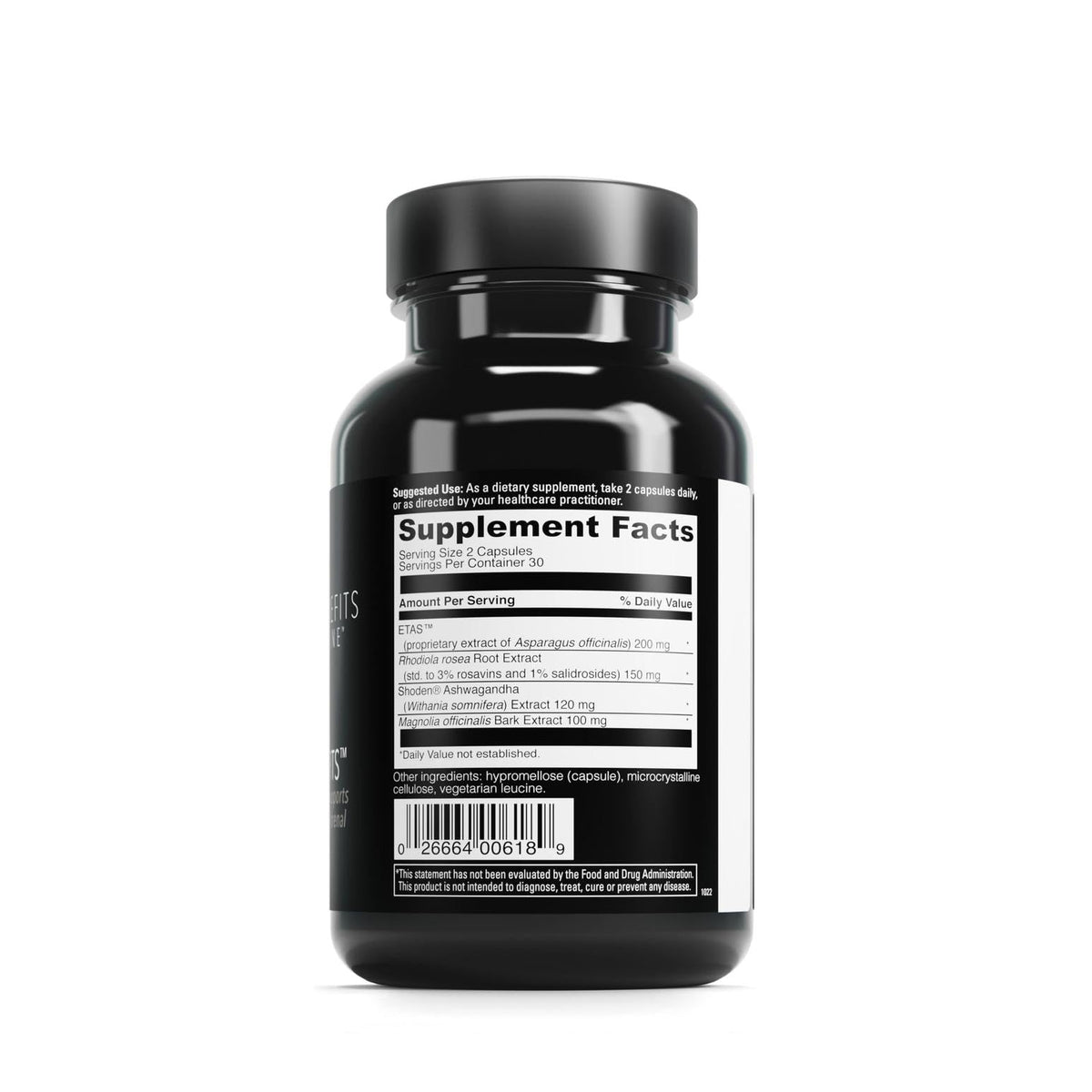 DAVINCI Complément Alimentaire Cortisol étiquette avec ingrédients