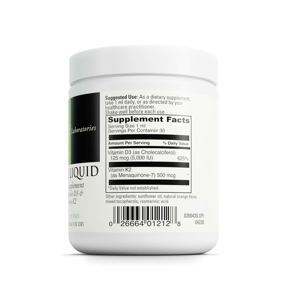 DAVINCI D3/K2 Liquide 30ml flacon arrière