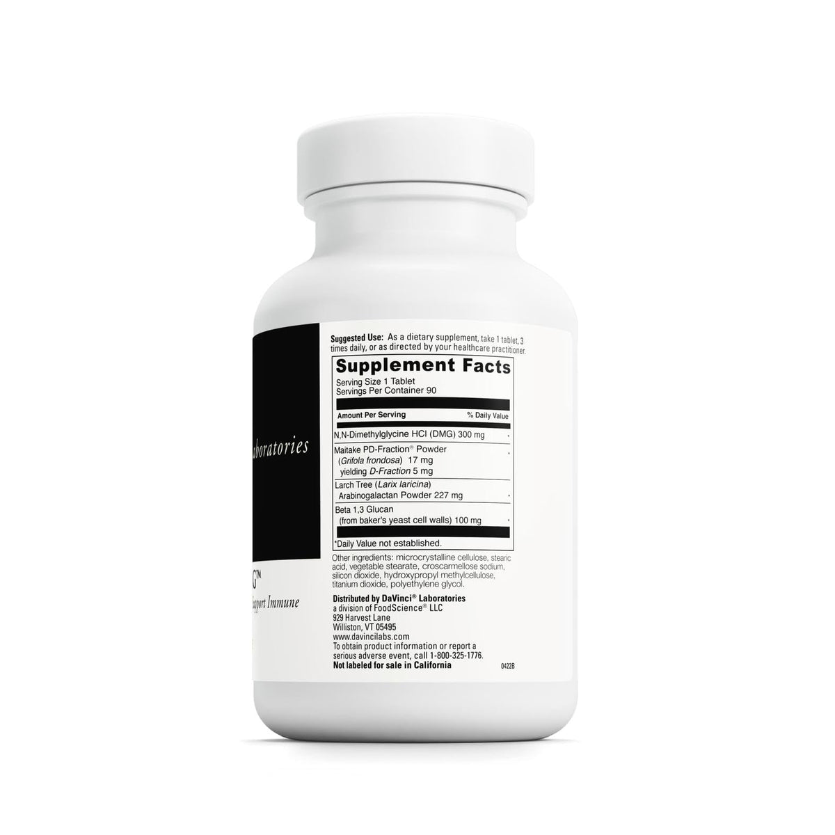 DAVINCI daily wellness-DMG comprimés végétariens avec étiquette