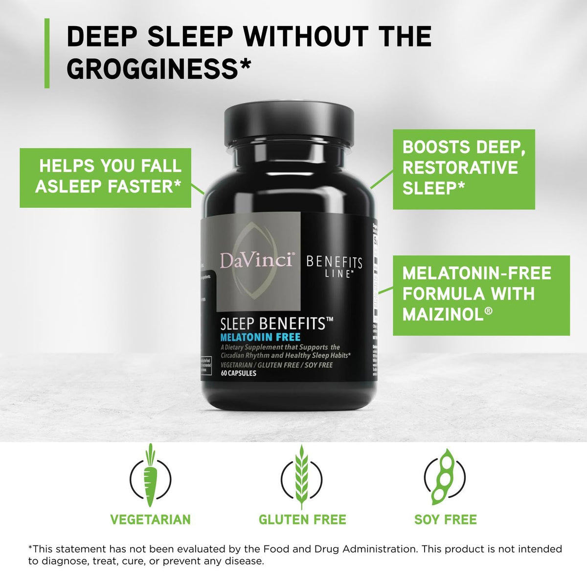 DAVINCI LABS Complément Alimentaire Sommeil 60 Capsules - Vue de côté