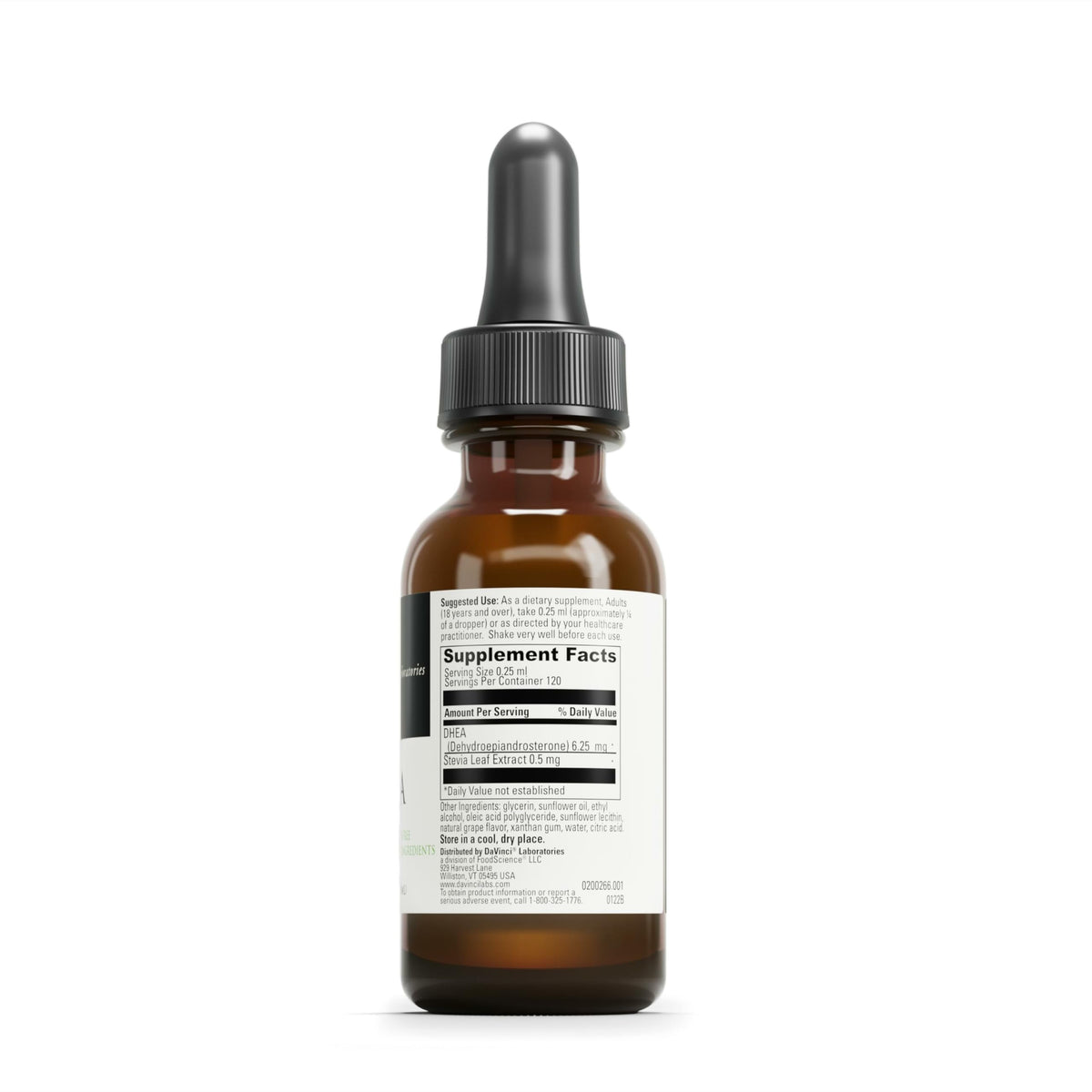 DAVINCI Liposomal DHEA 30 ml étiquette