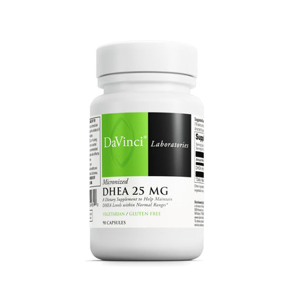 DAVINCI Micronized DHEA 25 mg boîte de 90 capsules végétariennes