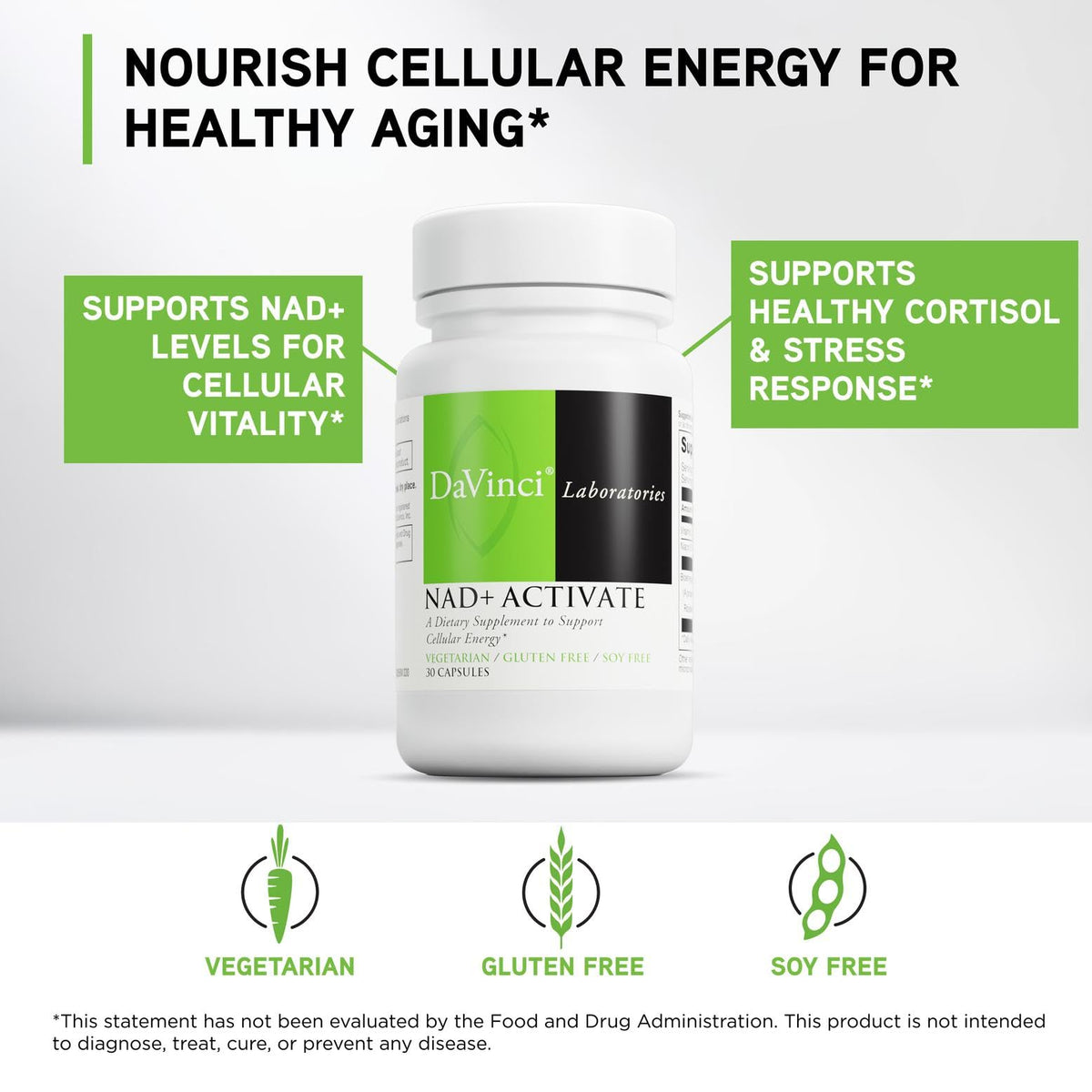 DAVINCI NAD+ Activate boîte ouverte montrant les capsules