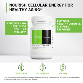 DAVINCI NAD+ Activate boîte ouverte montrant les capsules