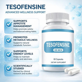 DAYEAH Peptide TESOFENSINE 500MCG 60 Capsules sur une table