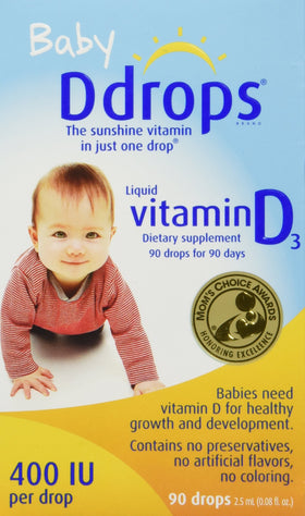 Ddrops Vitamine D 400 IU gouttes sur une surface propre