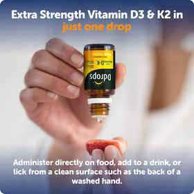 Ddrops Vitamine D3 + K2 5000 IU flacon ouvert