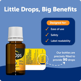 Ddrops Vitamine D3 + K2 5000 IU gouttes sur une cuillère