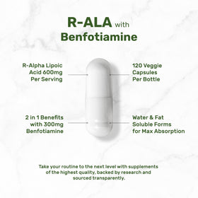 DEAL SUPPLEMENT Acide Alpha-Lipoïque 600mg capsules avec étiquette visible