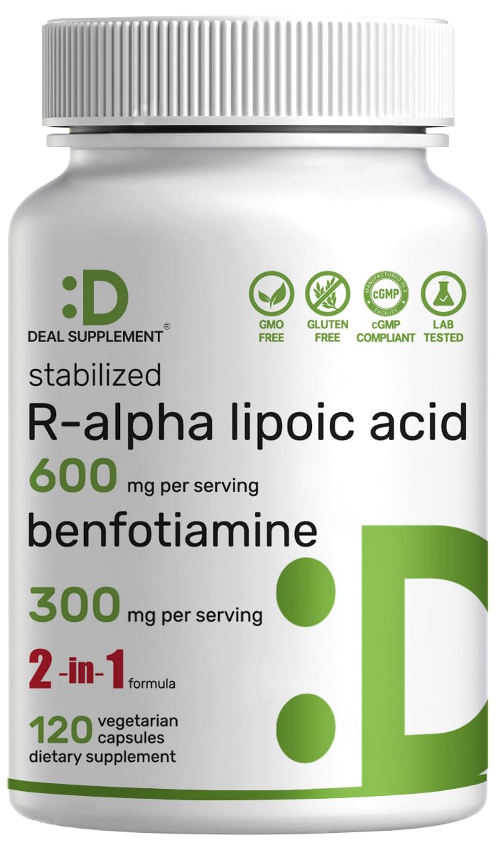 DEAL SUPPLEMENT Acide Alpha-Lipoïque 600mg flacon de 120 capsules végétales