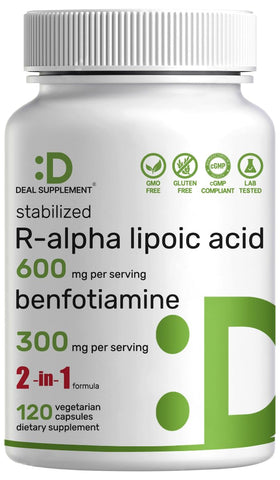 DEAL SUPPLEMENT Acide Alpha-Lipoïque 600mg flacon de 120 capsules végétales