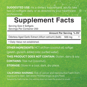 DEAL SUPPLEMENT Ail Vieilli Sans Odeur 500 gélules arrière