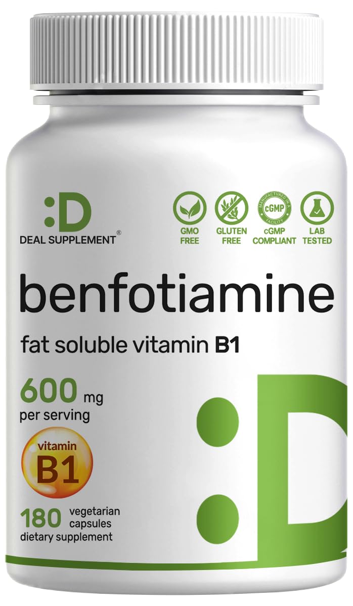 DEAL SUPPLEMENT Benfotiamine 600mg 180 capsules végétales