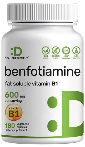 DEAL SUPPLEMENT Benfotiamine 600mg 180 capsules végétales