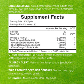DEAL SUPPLEMENT bouteille de 240 gélules Omega 3