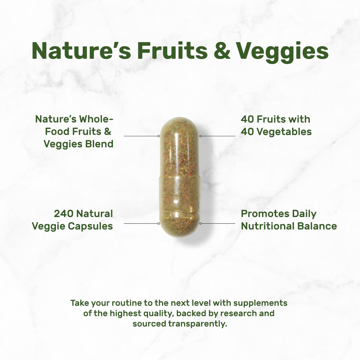 DEAL SUPPLEMENT Complément Alimentaire Fruits & Légumes 240 Capsules Végétales côté