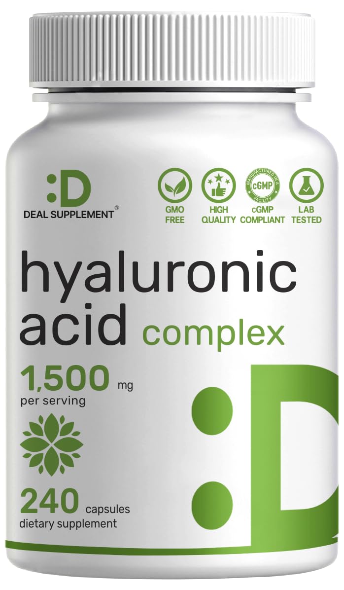 DEAL SUPPLEMENT Complexe Acide Hyaluronique 1 500mg bouteille vue de face