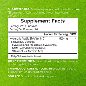 DEAL SUPPLEMENT Complexe Acide Hyaluronique 1 500mg capsules sur fond blanc