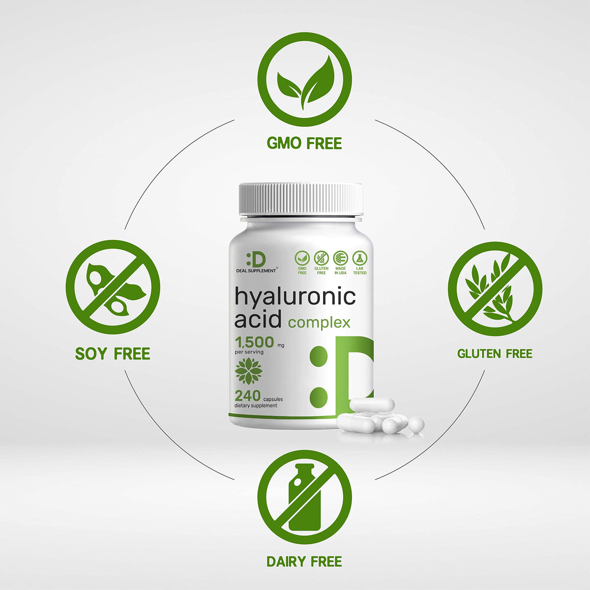 DEAL SUPPLEMENT Complexe Acide Hyaluronique 1 500mg ingrédients liste