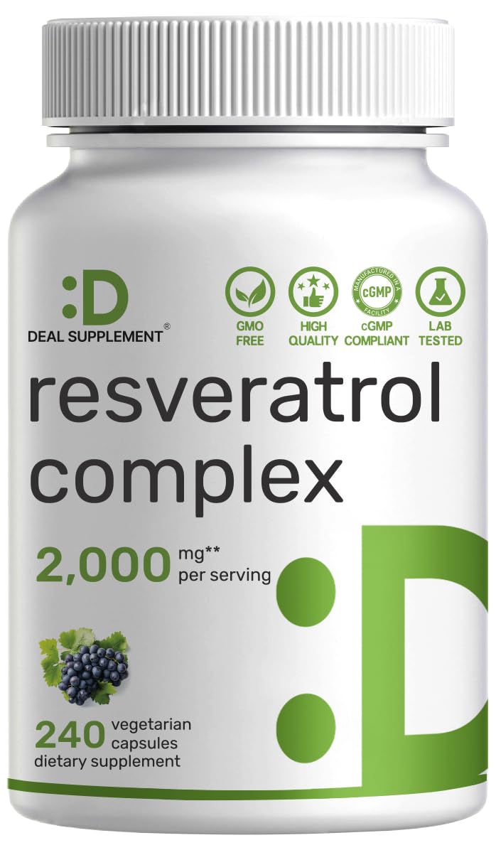 DEAL SUPPLEMENT Complexe de Resvératrol 240 Capsules Végétales - vue avant
