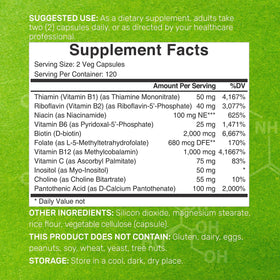 DEAL SUPPLEMENT Complexe de Vitamines B Bioactif 240 Capsules Végétales vue arrière