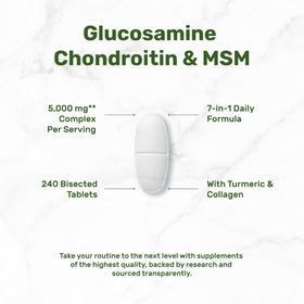 DEAL SUPPLEMENT Complexe Glucosamine Chondroïtine 240 comprimés, étiquette
