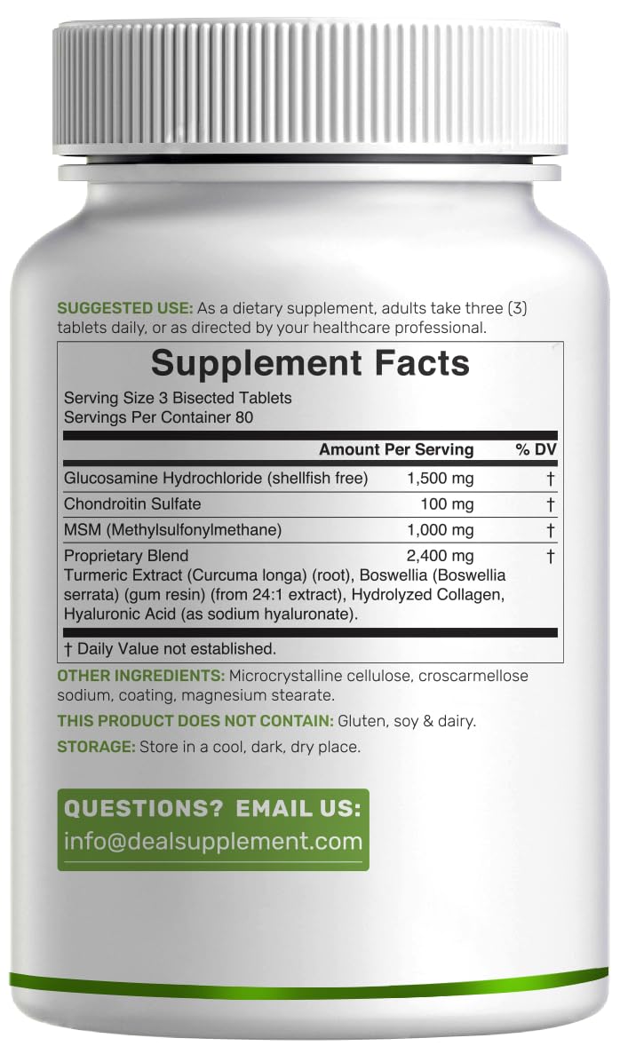 DEAL SUPPLEMENT Complexe Glucosamine Chondroïtine 240 comprimés, prise en main