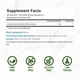 DEAL SUPPLEMENT créatine monohydrate 240 portions en emballage