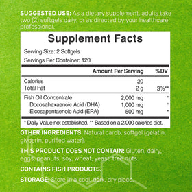 DEAL SUPPLEMENT DHA 1000mg gélules softgels avec étiquette