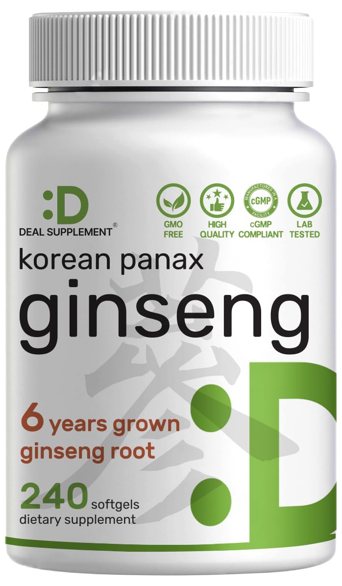 DEAL SUPPLEMENT Extrait de Racine de Ginseng Rouge Coréen 240 gélules vue avant